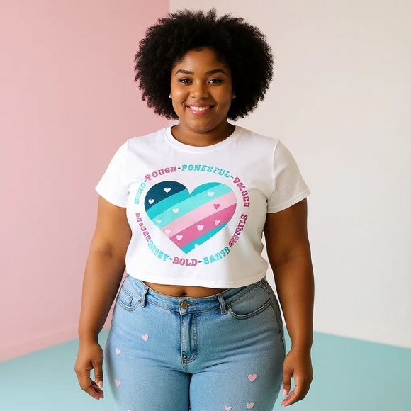 Transgender Trans Pride Cropped T-Shirt - Picture 8 of 12